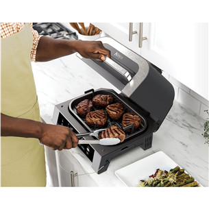 Ninja 6-in-1 MAX, 1760 W, must/hõbedane - Grill ja kuumaõhufritüür
