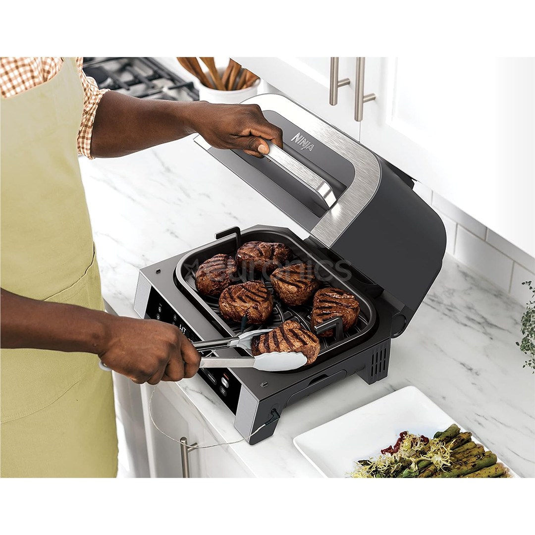 Ninja 6-in-1 MAX, 1760 W, must/hõbedane - Grill ja kuumaõhufritüür