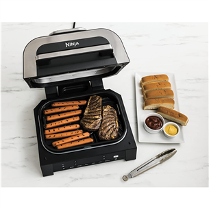 Ninja 6-in-1 MAX, 1760 W, must/hõbedane - Grill ja kuumaõhufritüür