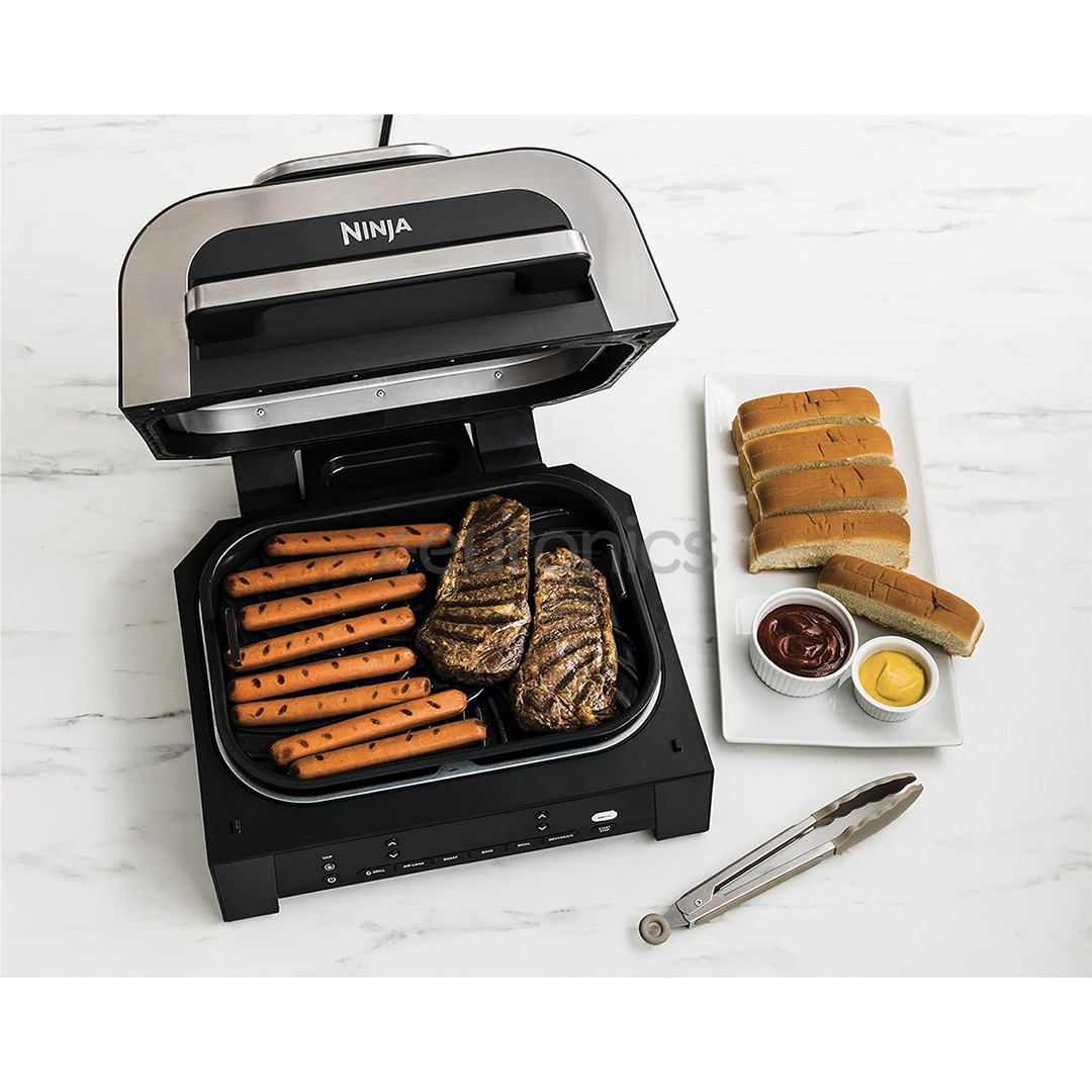 Ninja 6-in-1 MAX, 1760 W, must/hõbedane - Grill ja kuumaõhufritüür