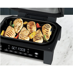 Ninja 6-in-1 MAX, 1760 W, must/hõbedane - Grill ja kuumaõhufritüür