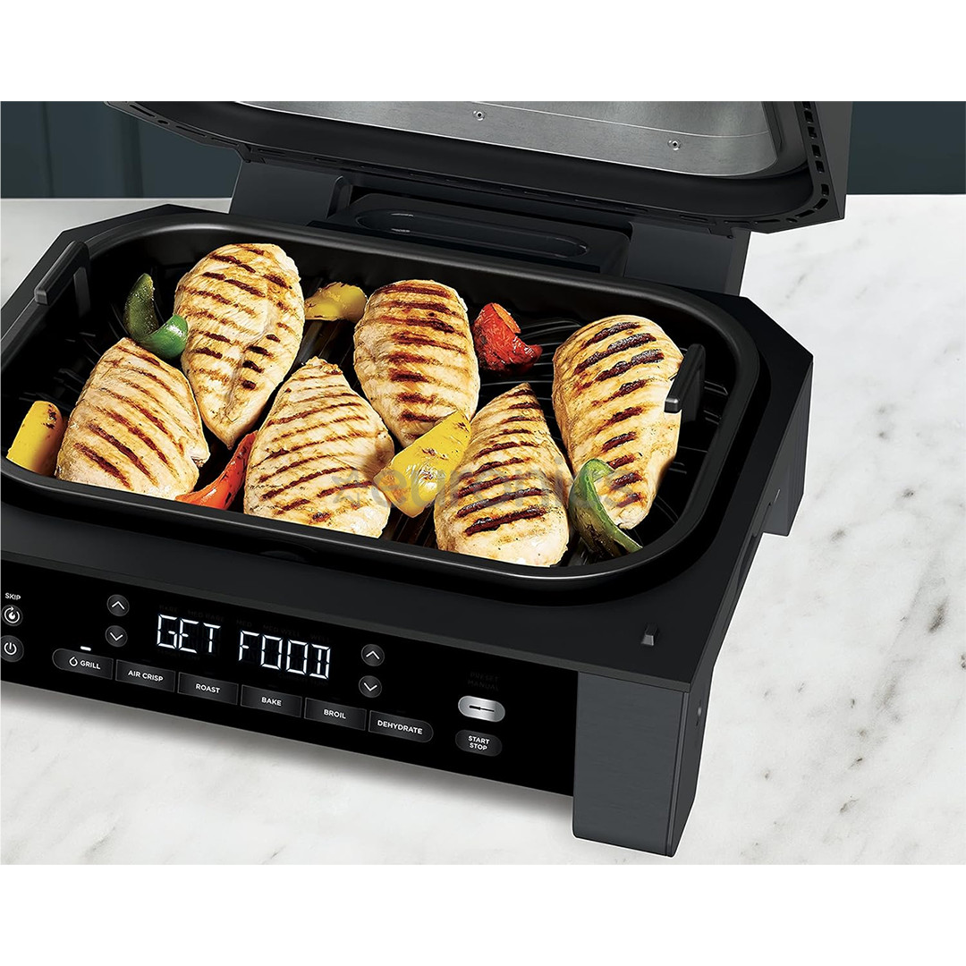 Ninja 6-in-1 MAX, 1760 W, must/hõbedane - Grill ja kuumaõhufritüür