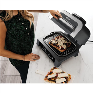 Ninja 6-in-1 MAX, 1760 W, must/hõbedane - Grill ja kuumaõhufritüür