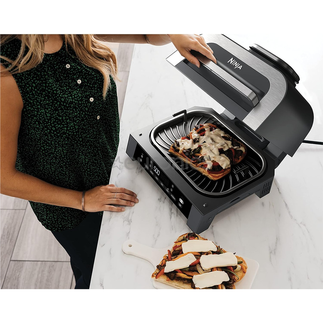 Ninja 6-in-1 MAX, 1760 W, must/hõbedane - Grill ja kuumaõhufritüür