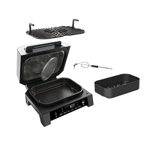 Ninja 6-in-1 MAX, 1760 W, must/hõbedane - Grill ja kuumaõhufritüür