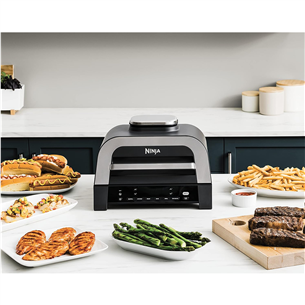 Ninja 6-in-1 MAX, 1760 W, must/hõbedane - Grill ja kuumaõhufritüür
