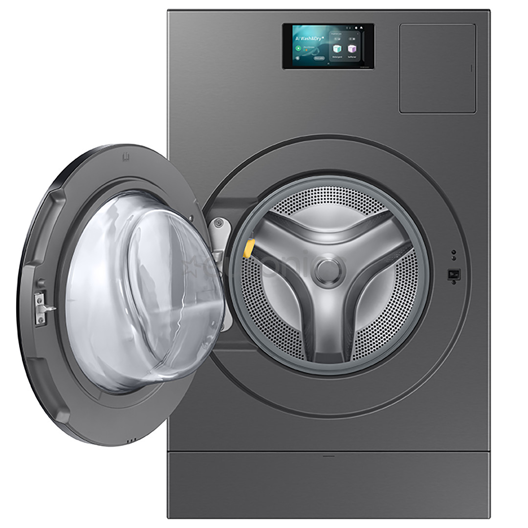 Samsung Bespoke AI Laundry Combo, 18 kg / 11 kg, depth 87.5 cm, 1000 rpm, grey - Washer-dryer combo