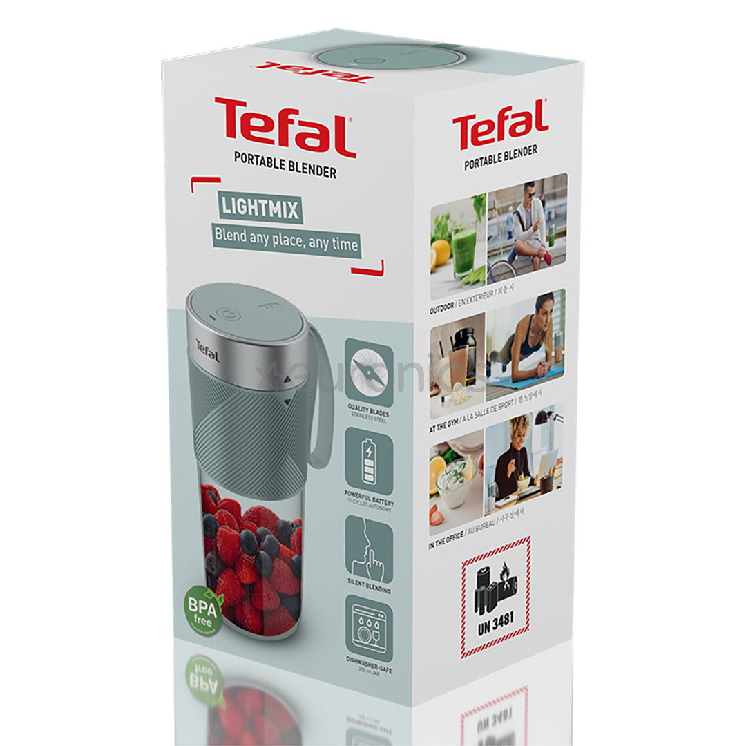 Tefal Lightmix, 300 ml, hall - Juhtmevaba blender