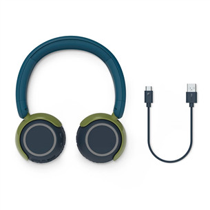 Philips TAK4200, crystal teal - Kids' wireless heaphones