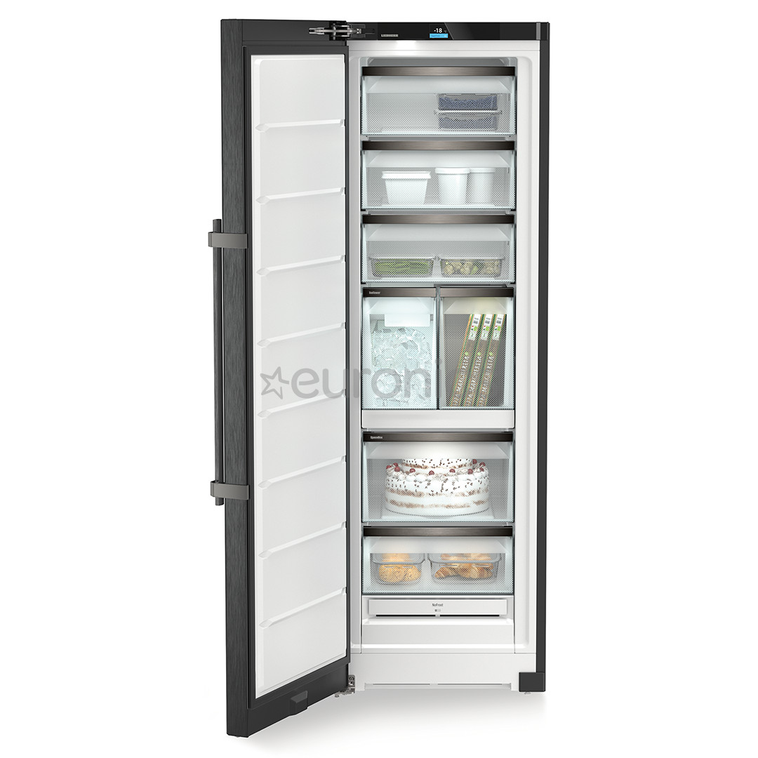 Liebherr, NoFrost, 278 л, высота 186 см, черный - Морозильник