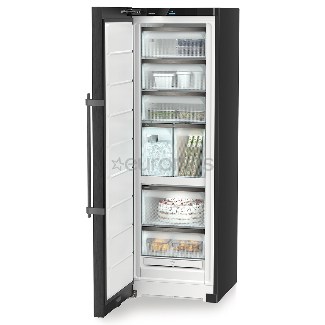 Liebherr, NoFrost, 278 л, высота 186 см, черный - Морозильник