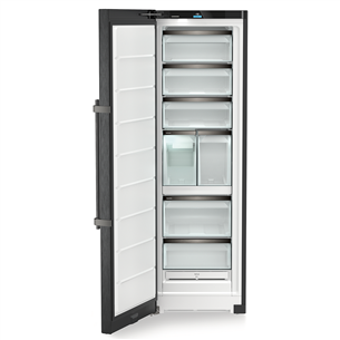 Liebherr, NoFrost, 278 L, kõrgus 186 cm, must - Sügavkülmik