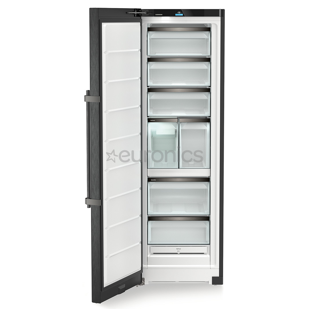 Liebherr, NoFrost, 278 л, высота 186 см, черный - Морозильник
