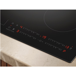 Electrolux 600 Series SaphirMatt SE, Hob2Hood, width 59 cm, frameless, black - Built-in induction hob
