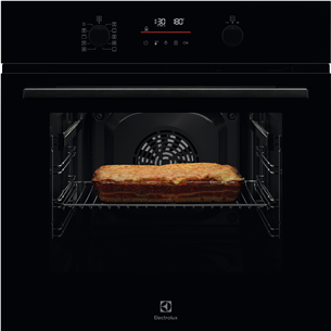 Electrolux 500 Seeria SurroundCook, pyrolytic cleaning, black - Built-in oven EOF6P76BZ