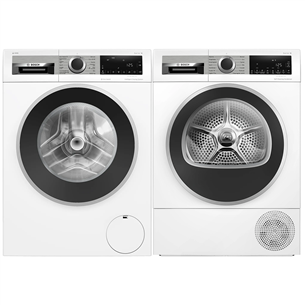 Bosch, Seeria 6, 9 kg + 9 kg - Pesumasin + Pesukuivati WGG244FTSN+WQG245DB
