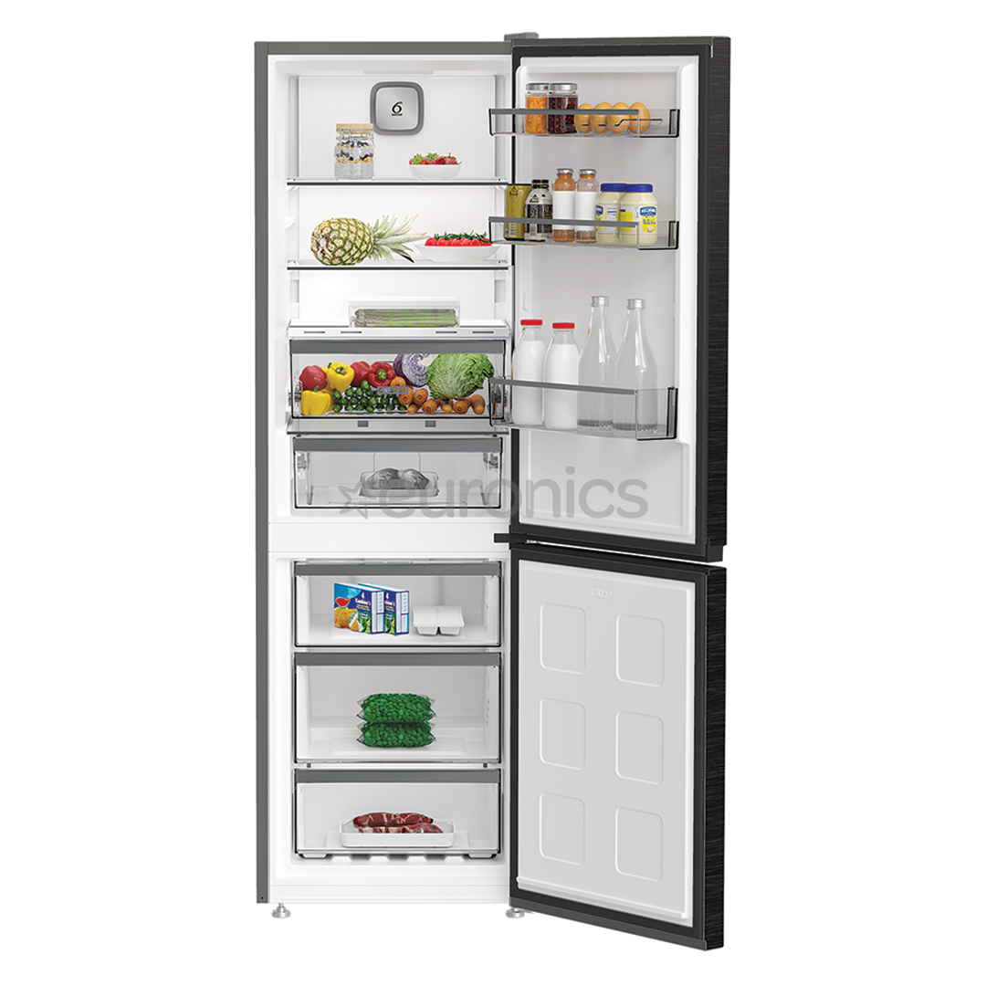 Whirlpool, NoFrost, 316 L, height 187 cm, black - Refrigerator