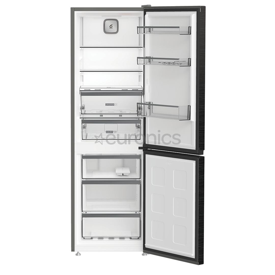 Whirlpool, NoFrost, 316 L, height 187 cm, black - Refrigerator