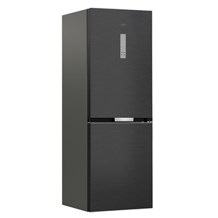 Whirlpool, NoFrost, 316 L, height 187 cm, black - Refrigerator