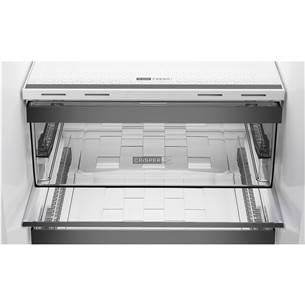 Whirlpool, NoFrost, 316 L, height 187 cm, black - Refrigerator