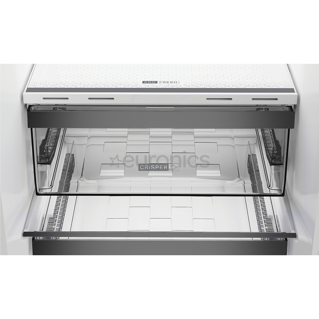 Whirlpool, NoFrost, 316 L, height 187 cm, black - Refrigerator