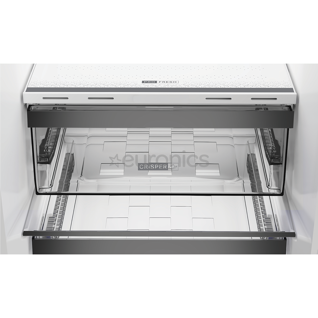 Whirlpool, NoFrost, 316 L, height 187 cm, black - Refrigerator