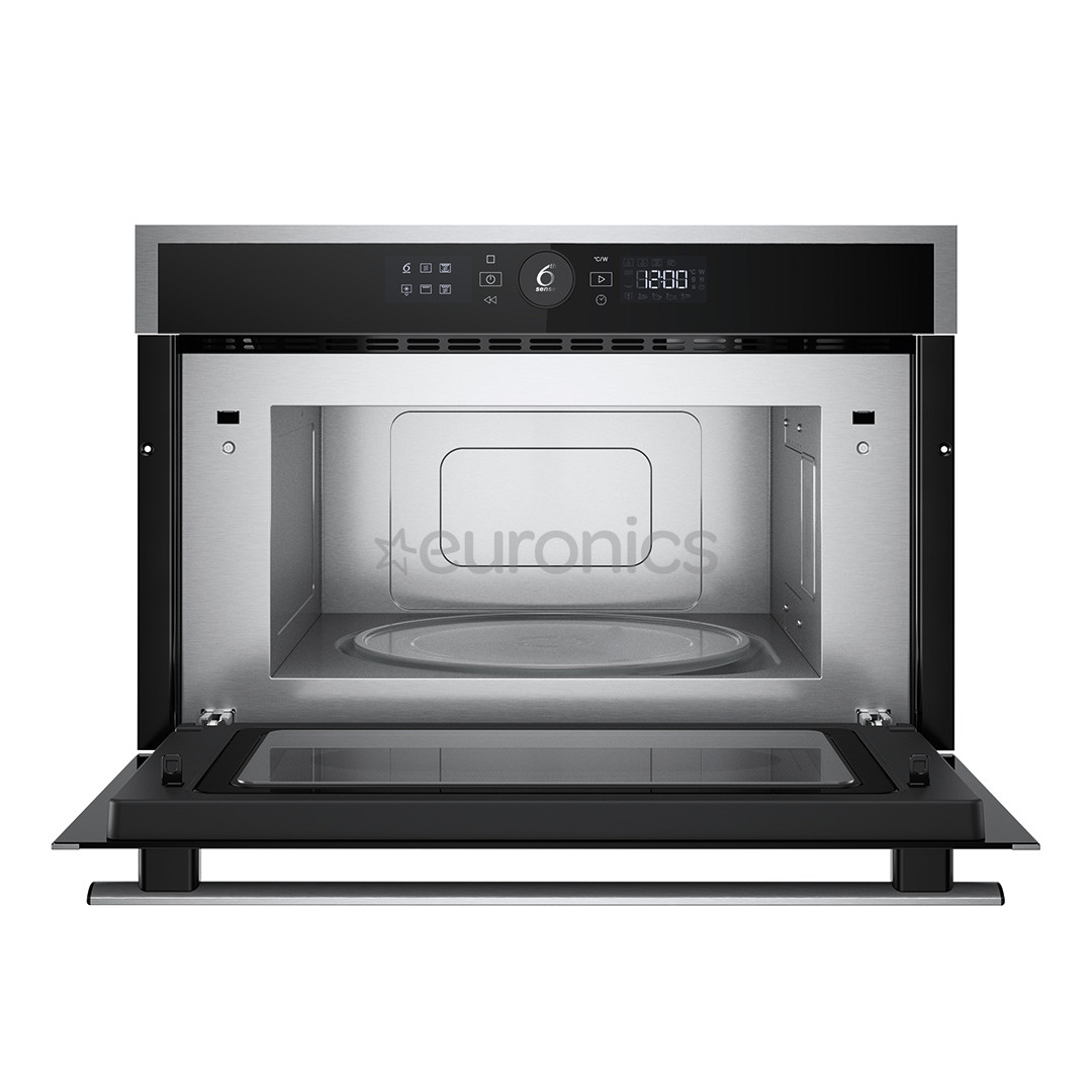 Whirlpool, 31 L, 1000 W, stainless steel - Built-in microwave oven with grill