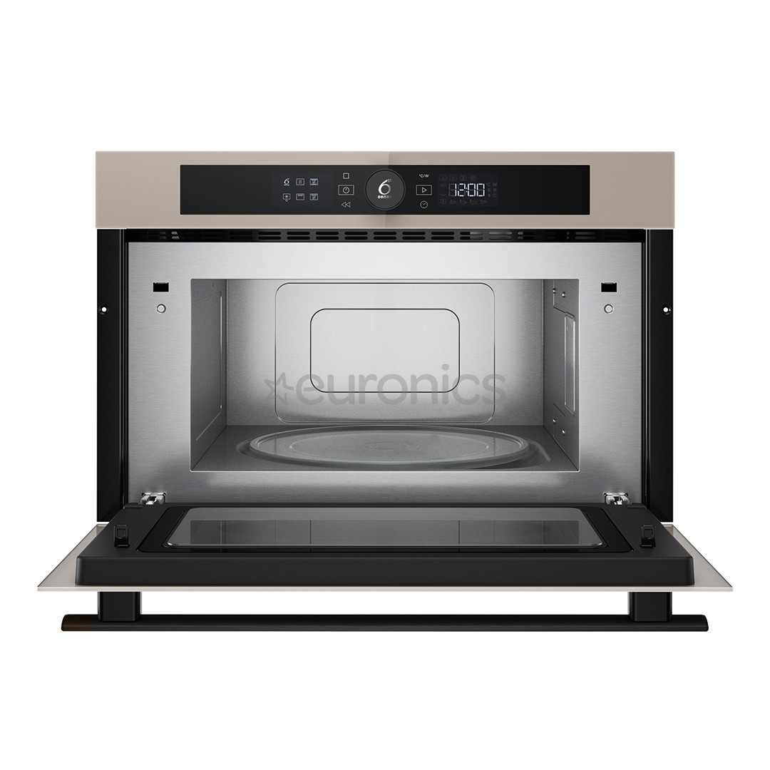 Whirlpool, 31 л, 1000 Вт, бежевый - Интегруемая микроволновая печь с грилем