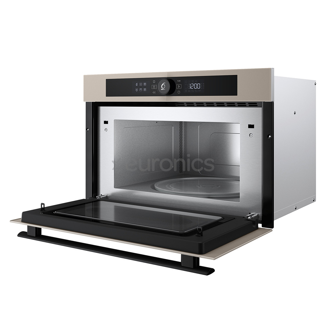 Whirlpool, 31 л, 1000 Вт, бежевый - Интегруемая микроволновая печь с грилем