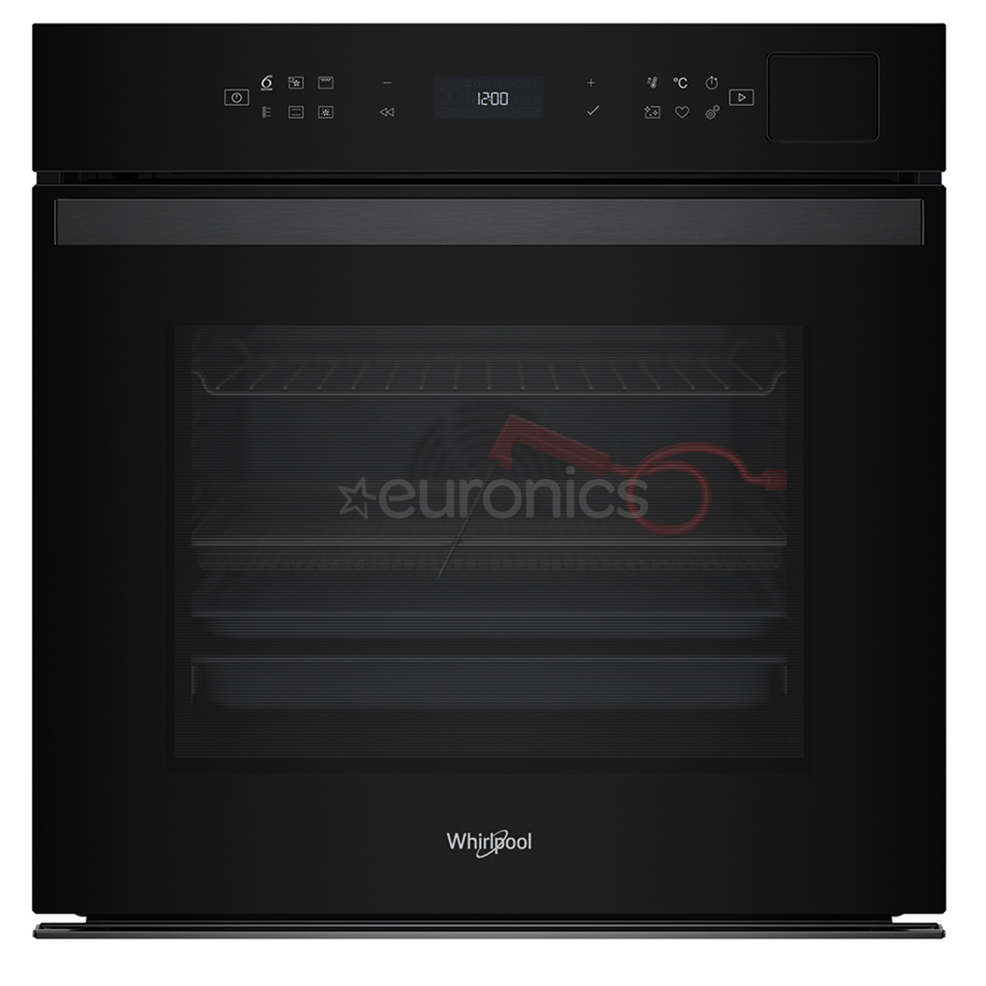 Whirlpool, 73 L, pyrolytic cleaning, black - Built-in oven