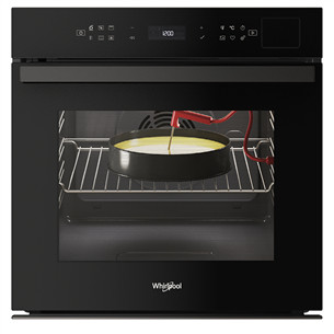 Whirlpool, 73 L, pyrolytic cleaning, black - Built-in oven