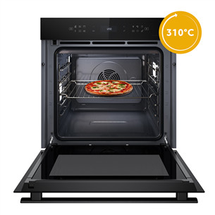 Whirlpool, 73 L, pyrolytic cleaning, black - Built-in oven