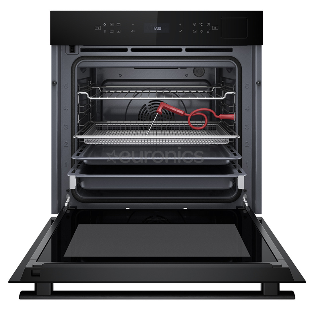 Whirlpool, 73 L, pyrolytic cleaning, black - Built-in oven