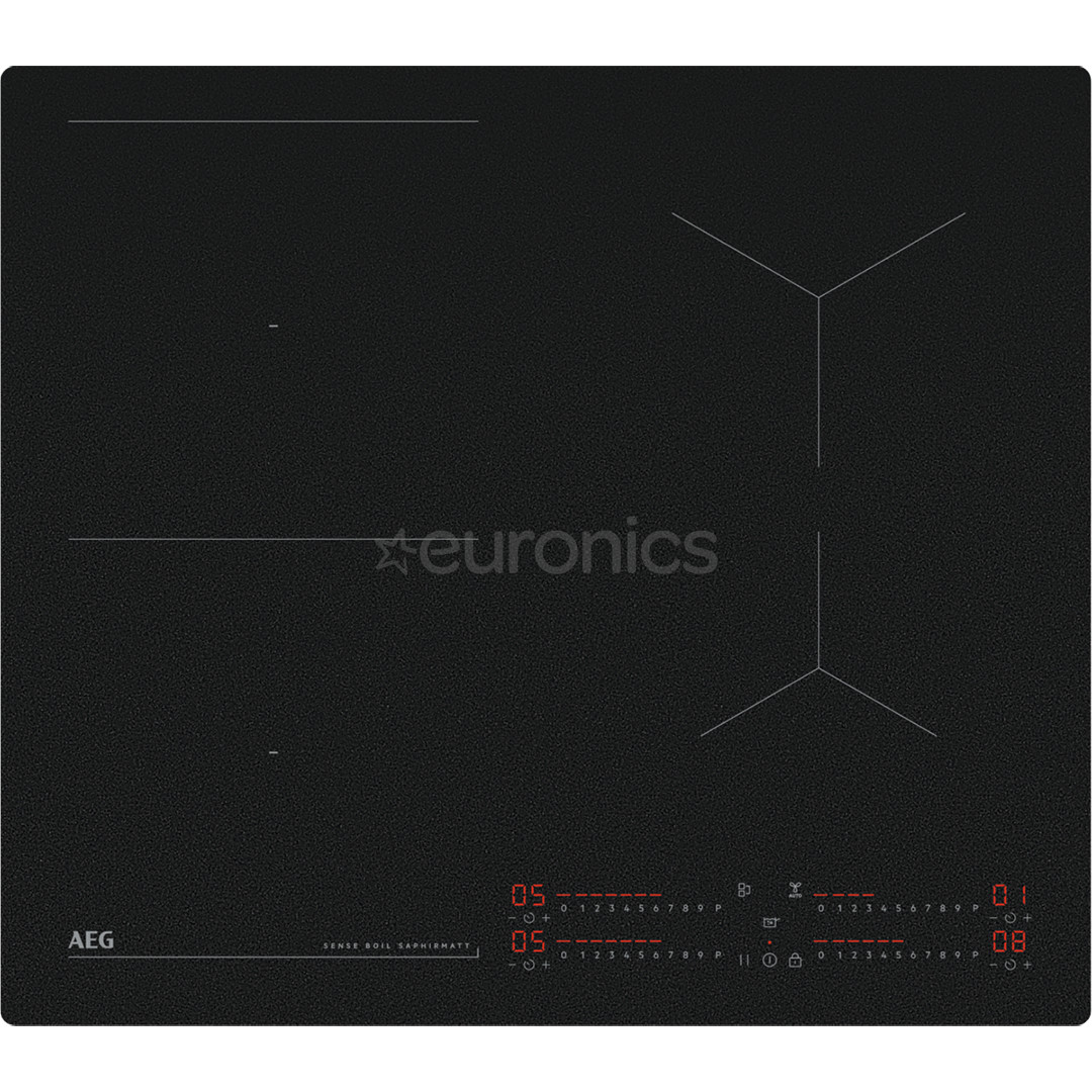 AEG 7000 Series SaphirMatt® Hob2Hood, width 58 cm, frameless, black - Built-in induction hob