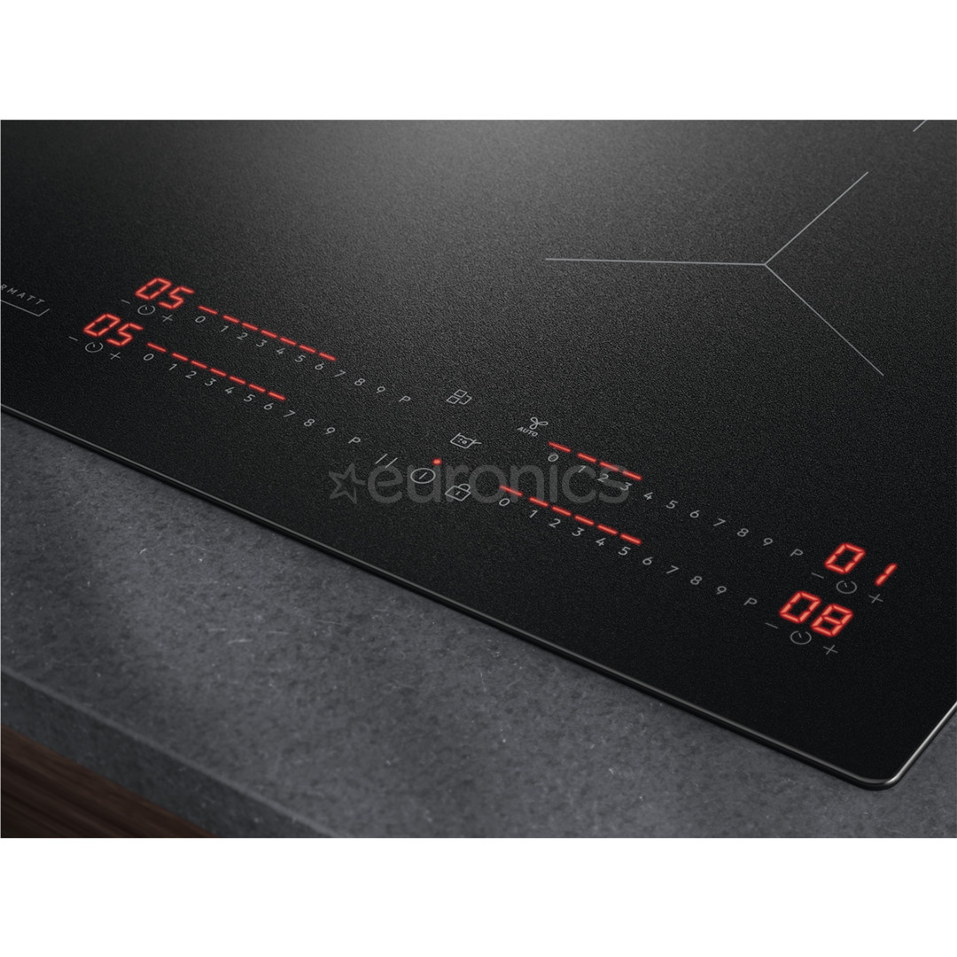 AEG 7000 Series SaphirMatt® Hob2Hood, width 58 cm, frameless, black - Built-in induction hob