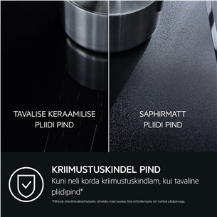 AEG 7000 Series SaphirMatt® Hob2Hood, width 58 cm, frameless, black - Built-in induction hob