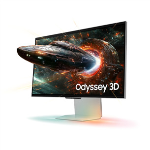 Samsung Odyssey 3D G90XF, 27'', 4K UHD, IPS, 165 Hz, mercury silver - Monitor LS27FG902XUXEN