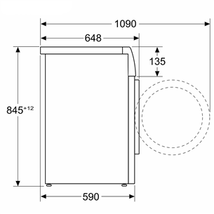 Bosch, Series 8, iDos, 10 kg, depth 59 cm, 1400 rpm - Front load washing machine