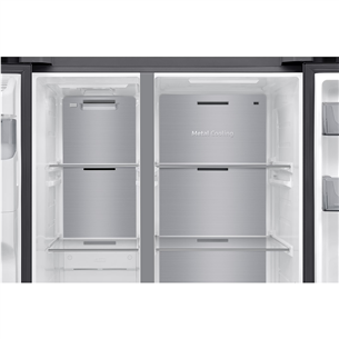 Samsung Bespoke AI, NoFrost, 640 L, height 179 cm, black - SBS-refrigerator