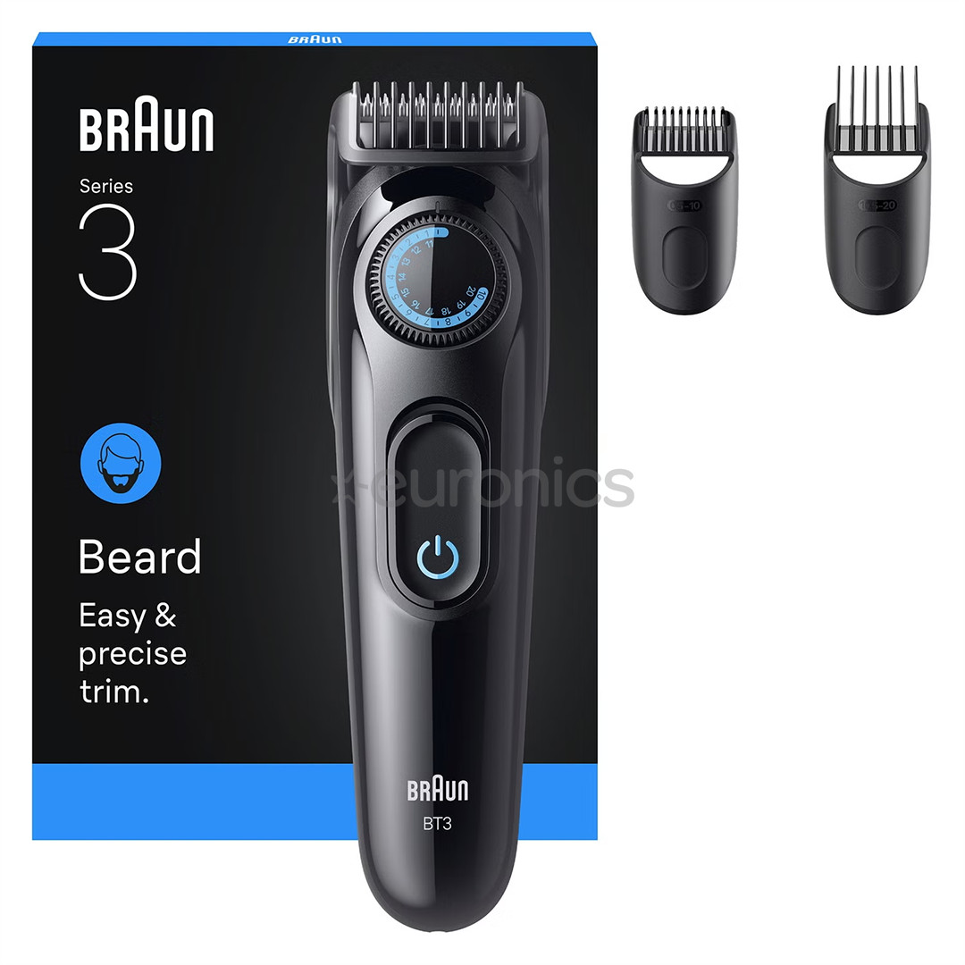 Braun Beard Trimmer Series 3, черный - Триммер для бороды