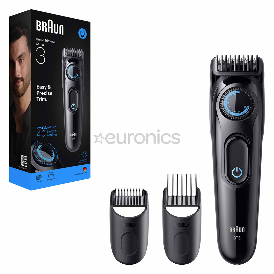 Braun Beard Trimmer Series 3, черный - Триммер для бороды