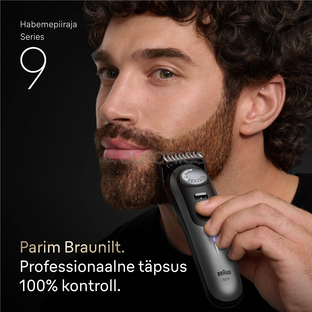 Braun Series 9, grey/black - Beard trimmer