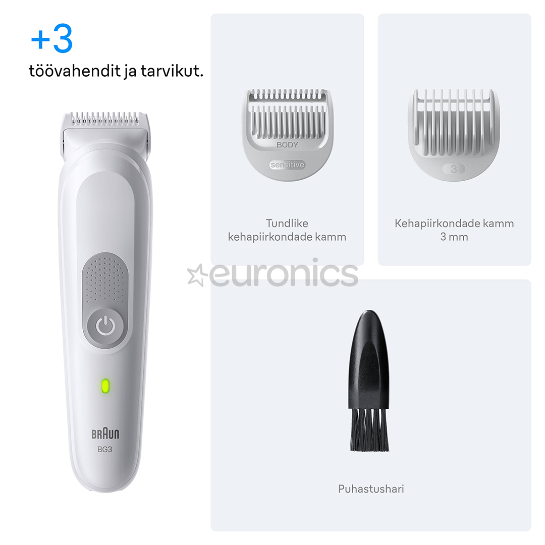 Braun Series 3, white - Body groomer