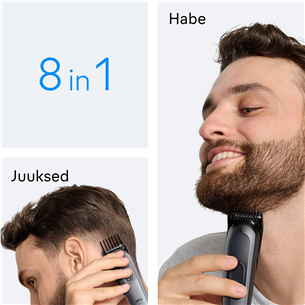 Braun Series 3, 8-in-1, dark grey - Multi grooming kit