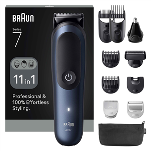 Braun Series 7, 11-in-1, dark blue - Grooming kit AIO7540