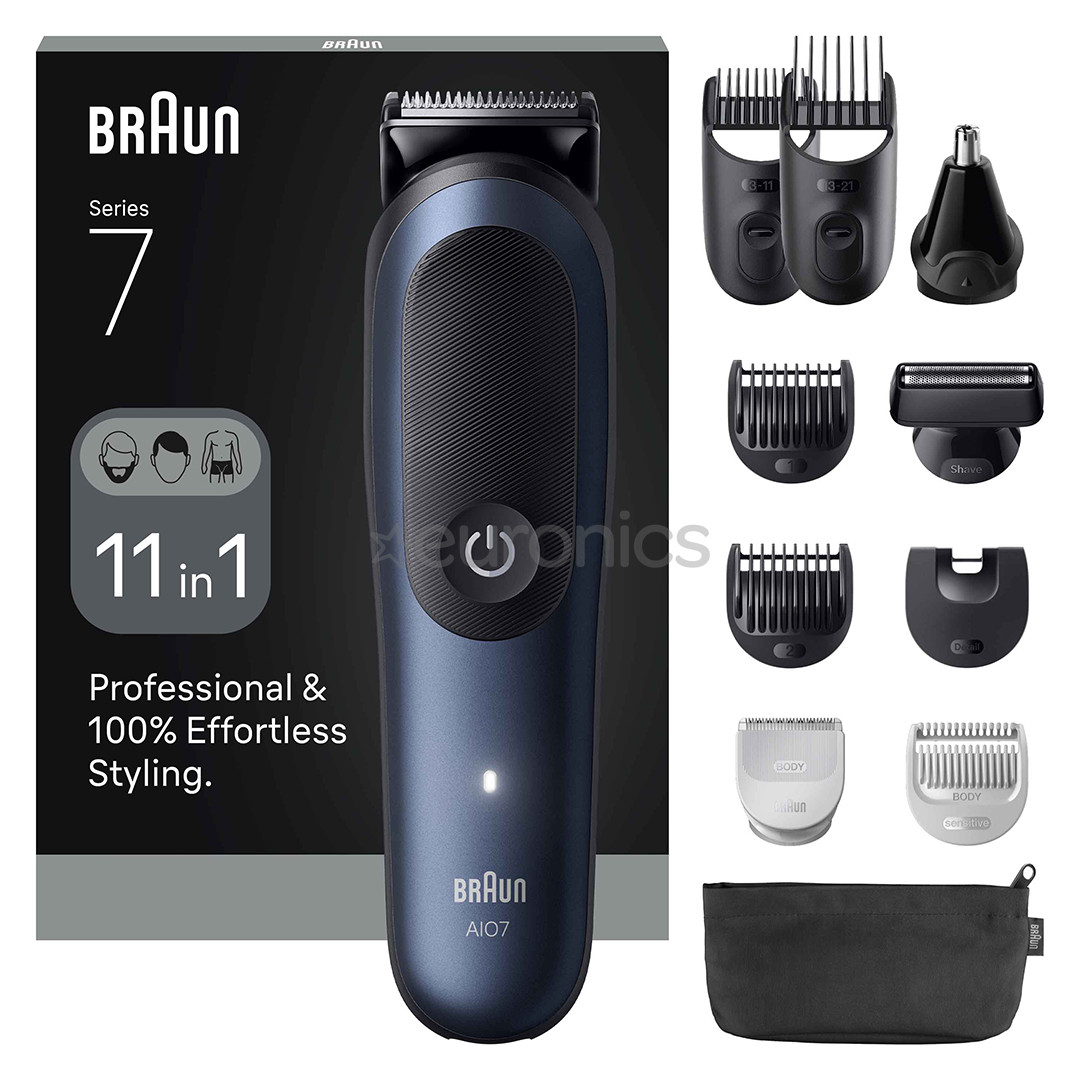 Braun Series 7, 11-in-1, dark blue - Grooming kit