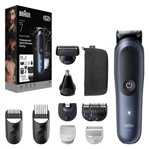 Braun Series 7, 11-in-1, dark blue - Grooming kit