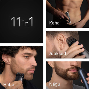 Braun Series 7, 11-in-1, dark blue - Grooming kit