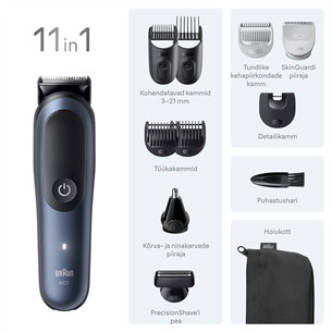 Braun Series 7, 11-in-1, dark blue - Grooming kit