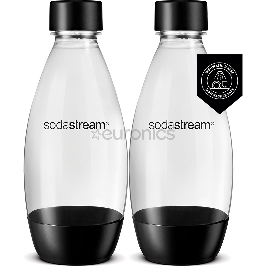 Soda Stream, 2 x 0,5 L, black - Spare bottles for sparkling water maker